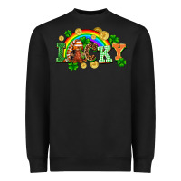 Black lucky gnome St. Patricks Day Heavyweight Sweatshirt - FaDigitalArtStudio