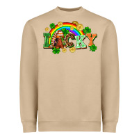 Mushroom lucky gnome St. Patricks Day Heavyweight Sweatshirt - FaDigitalArtStudio