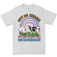 Dove Grey buy me animals and tell me you hate the government Premium Tee - LillyAllenDesigns
