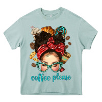 Arona coffee please messy bun with coffee bean bbs Heavy Core Tee - BundleAndBundleShop