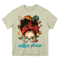 Mossy coffee please messy bun with coffee bean bbs Heavy Core Tee - BundleAndBundleShop