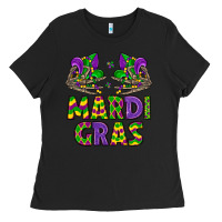Black mardi gras Ladies Tee - LillyAllenDesigns