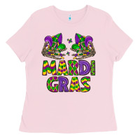 Bubblegum Pink mardi gras Ladies Tee - LillyAllenDesigns