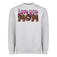 Heather Grey Love you mom Mother's Day Heavyweight Sweatshirt - FaDigitalArtStudio