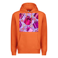 Carrot valentines day gift box and cookie seamless pattern Premium Hoodie - BundleAndBundleShop