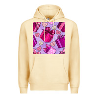 Pina Colada valentines day gift box and cookie seamless pattern Premium Hoodie - BundleAndBundleShop