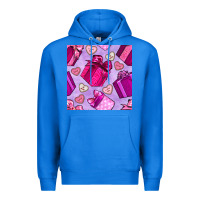 True Royal valentines day gift box and cookie seamless pattern Premium Hoodie - BundleAndBundleShop