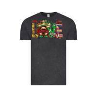 Vintage Black Mexico love with gnome Vintage Tee - NancyCooperArtShop
