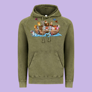 Noahs Ark Vintage Hoodie Designed By Texasbilliewilder