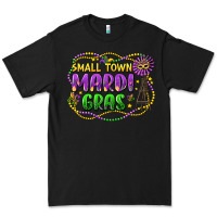 Black small town mardi gras Premium Tee - LillyAllenDesigns