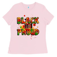 Bubblegum Pink black and proud Ladies Tee - LillyAllenDesigns