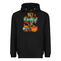 Black thankful cross Heavyweight Hoodie - RacoonDesign