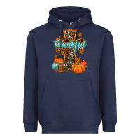 Navy thankful cross Heavyweight Hoodie - RacoonDesign