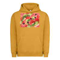 Watermelon Strawberry Kiwi Background Urban Hoodie | Teevron