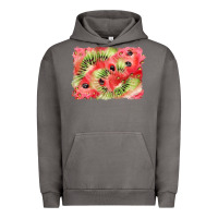 Pigment Tornado watermelon strawberry kiwi background Urban Hoodie - BarkalooDesign