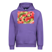 Tulip watermelon strawberry kiwi background Urban Hoodie - BarkalooDesign