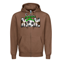 Chestnut Soccer Mom Zipper Hoodie - CowhideDigitalArt