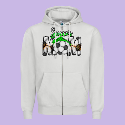 Soccer Mom Zipper Hoodie Designed By Cowhidedigitalart