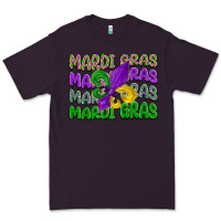 Plum mardi gras with fleur de lis Premium Tee - LillyAllenDesigns