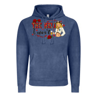 Vintage Denim the hell i wont with sassy pinup cowgirl Vintage Hoodie - texasbilliewilder