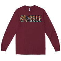 Burgundy gobble thanksgiving turkey Long Sleeve Tee - Jasminsmagicworld