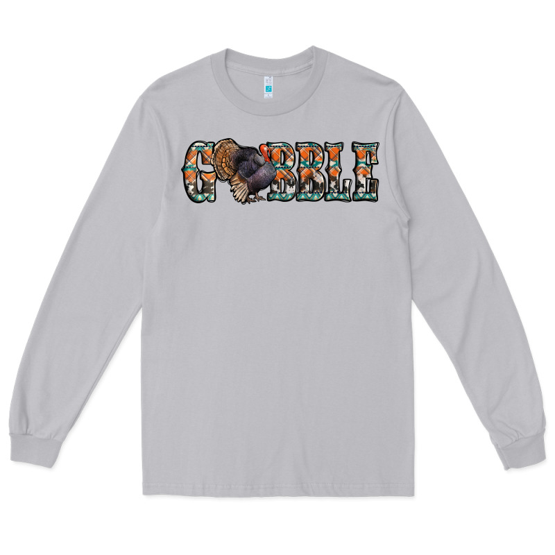 Gobble Thanksgiving Turkey Long Sleeve Tee by Jasminsmagicworld | Teevron