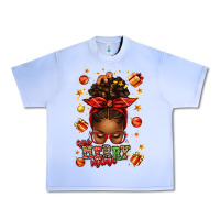 Grape Ice one merry mama christmas afro messy bun Urban Heavy Tee - texasbilliewilder
