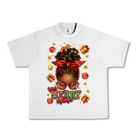 Lunar Rock one merry mama christmas afro messy bun Urban Heavy Tee - texasbilliewilder