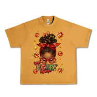 Peanut Butter one merry mama christmas afro messy bun Urban Heavy Tee - texasbilliewilder