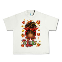 Pistachio one merry mama christmas afro messy bun Urban Heavy Tee - texasbilliewilder