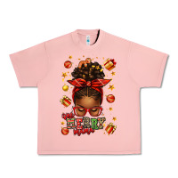 Salmon one merry mama christmas afro messy bun Urban Heavy Tee - texasbilliewilder