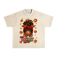 Sandshell one merry mama christmas afro messy bun Urban Heavy Tee - texasbilliewilder