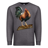 Charcoal Heather american game rooster standing Premium Sweatshirt - LillyAllenDesigns