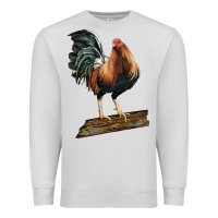 Dove Grey american game rooster standing Premium Sweatshirt - LillyAllenDesigns