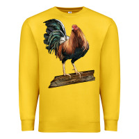 Lemon american game rooster standing Premium Sweatshirt - LillyAllenDesigns