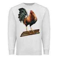 Oatmeal Heather american game rooster standing Premium Sweatshirt - LillyAllenDesigns