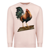 Pale Pink american game rooster standing Premium Sweatshirt - LillyAllenDesigns