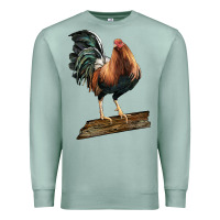 Seafoam american game rooster standing Premium Sweatshirt - LillyAllenDesigns