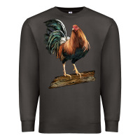 Smoke american game rooster standing Premium Sweatshirt - LillyAllenDesigns