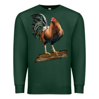 Sports Green american game rooster standing Premium Sweatshirt - LillyAllenDesigns