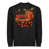 Black little sister biggest fan basketball Heavyweight Sweatshirt - FaDigitalArtStudio