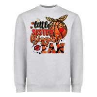 Little Sister Biggest Fan Basketball Heavyweight Sweatshirt | Teevron