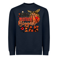 Navy little sister biggest fan basketball Heavyweight Sweatshirt - FaDigitalArtStudio