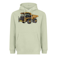 Matcha Mining Truck Heavyweight Hoodie - LillyAllenDesigns