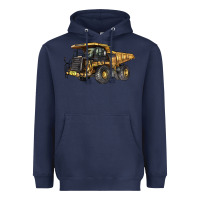 Navy Mining Truck Heavyweight Hoodie - LillyAllenDesigns