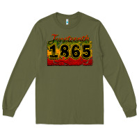 Army Green juneteenth 1865 Long Sleeve Tee - CowGirlArtShop