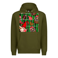 Army Green american football gnomes Premium Hoodie - BundleAndBundleShop