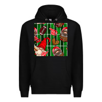 Black american football gnomes Premium Hoodie - BundleAndBundleShop