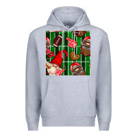 Heather Grey american football gnomes Premium Hoodie - BundleAndBundleShop
