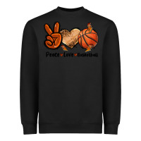 Black Peace Love Basketball Heavyweight Sweatshirt - FaDigitalArtStudio